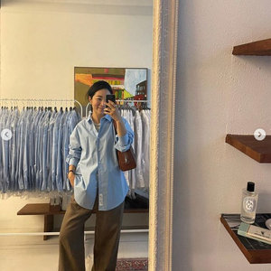 cdsd 클래식 오버사이즈 셔츠(블루)