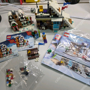 크리에이터 겨울 마을 블록 세트