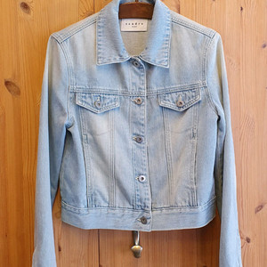 55.산드로 스카이블루 데님자켓