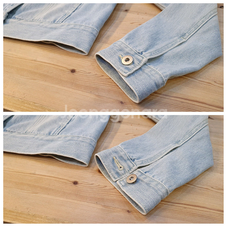 55.산드로 스카이블루 데님자켓--3