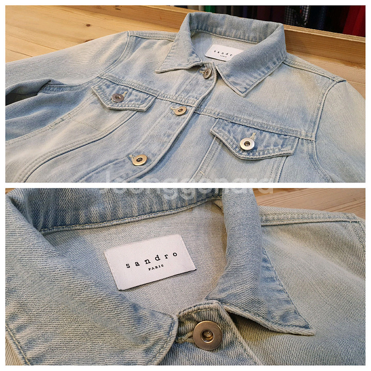 55.산드로 스카이블루 데님자켓--2