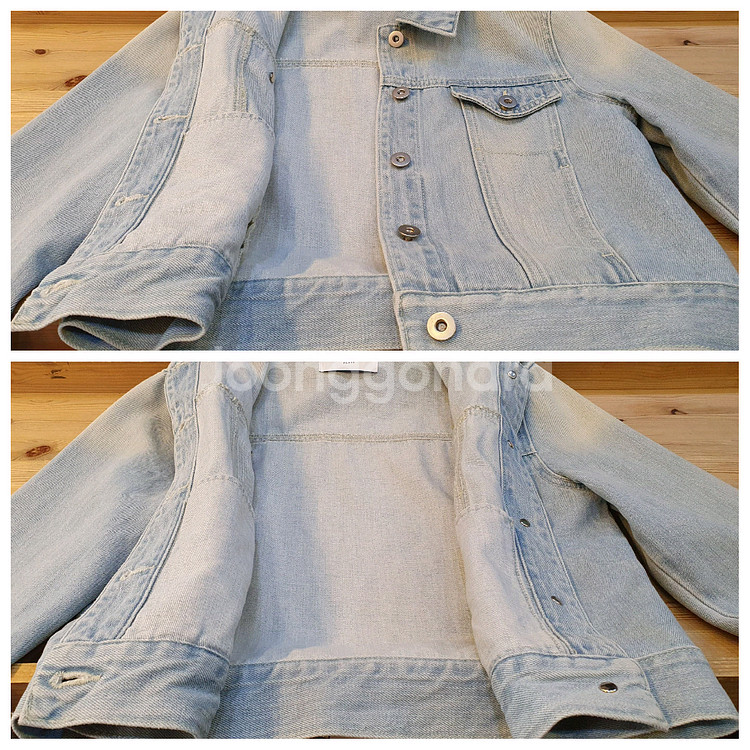 55.산드로 스카이블루 데님자켓--5