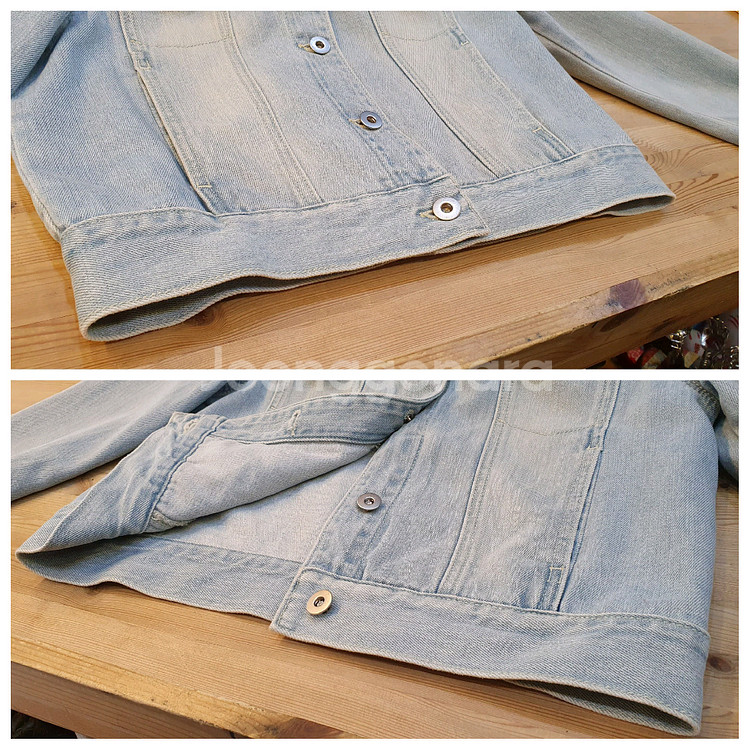 55.산드로 스카이블루 데님자켓--4