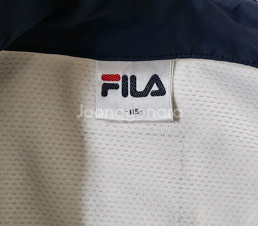 [115] 두산베어스 휠라 반집업 반팔 바람막이(76번 지급, 실착)--4