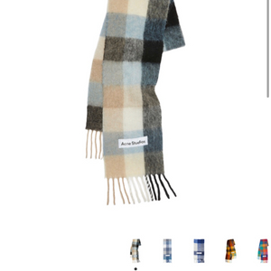 아크네 스튜디오 머플러 블루베이지블랙