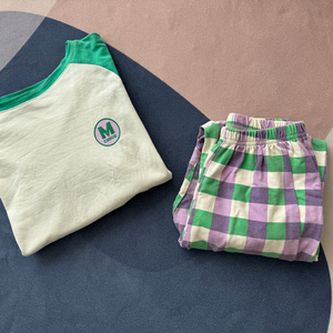 체크패턴 아동 상하세트