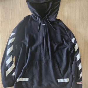 [정품] 오프화이트 디아고날 스트라이프 후드티 - M