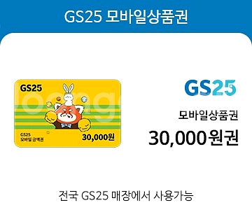 gs25 모바일 상품권 금액권 3만원--0