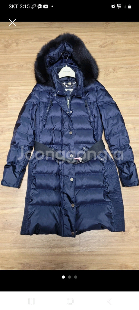 버버리 아비데일 여성롱패딩 네이비 S--0