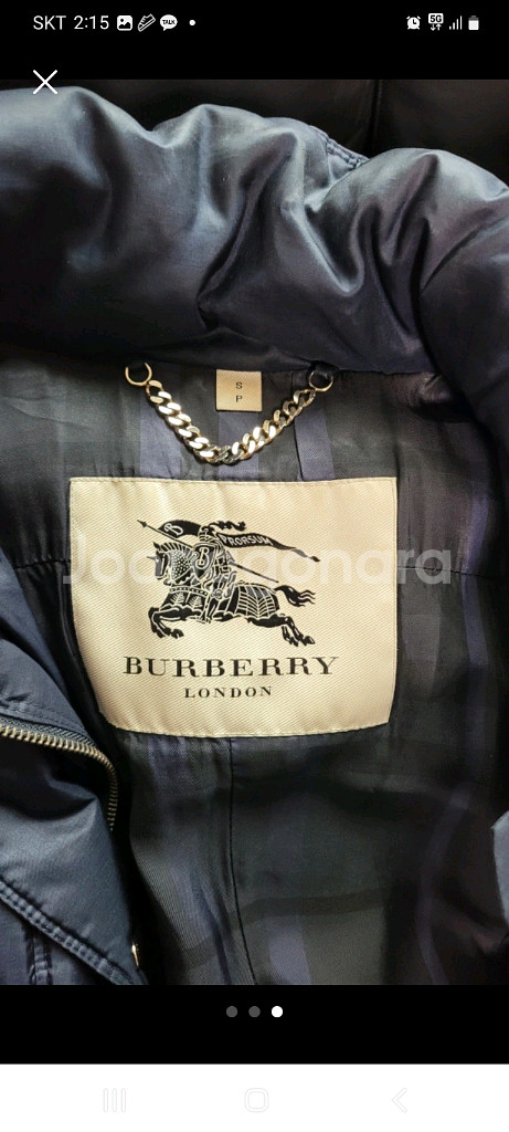 버버리 아비데일 여성롱패딩 네이비 S--2