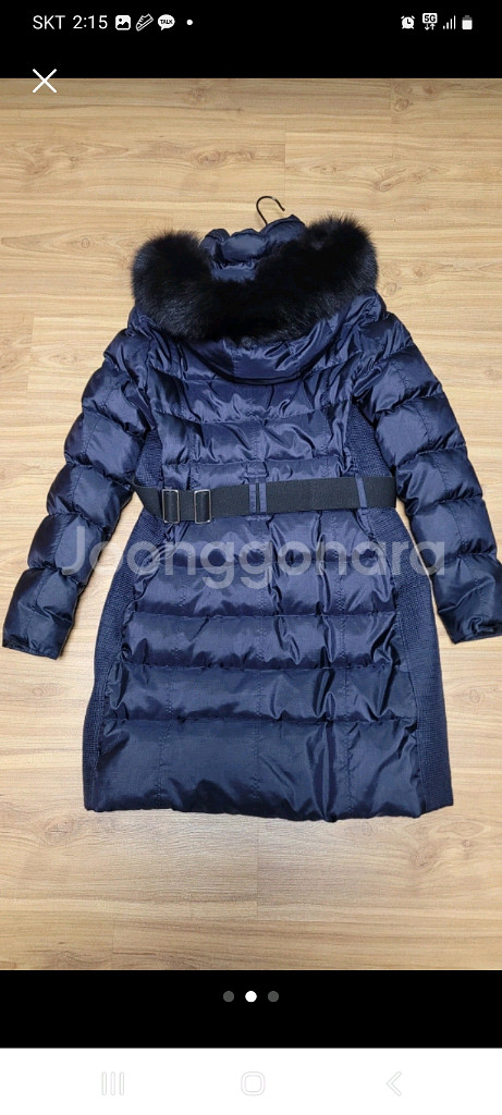 버버리 아비데일 여성롱패딩 네이비 S--1