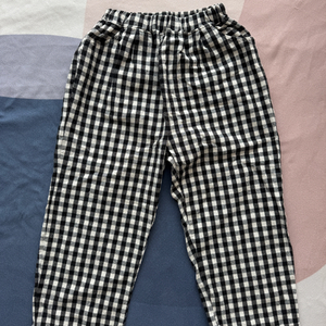 체크 키즈 바지