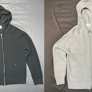 어반디타입 니트 후드집업 블랙, 그레이 2종사이즈 M배