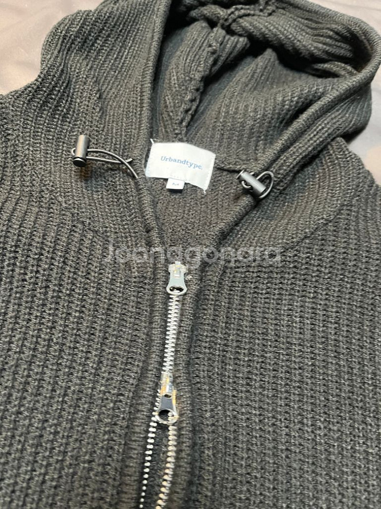 어반디타입 니트 후드집업 블랙, 그레이 2종사이즈 M배--5