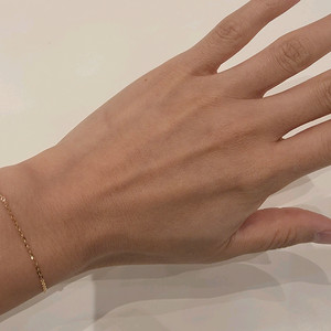 18k핑크골드_심플체인팔찌