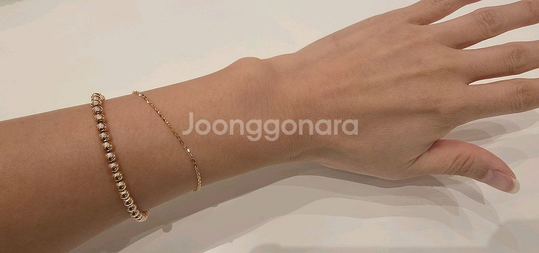 18k핑크골드_심플체인팔찌--4