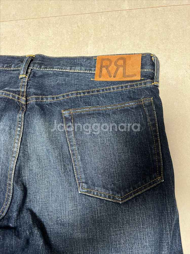 더블알엘 RRL 36x32 슬림핏 셀비지 데님--7