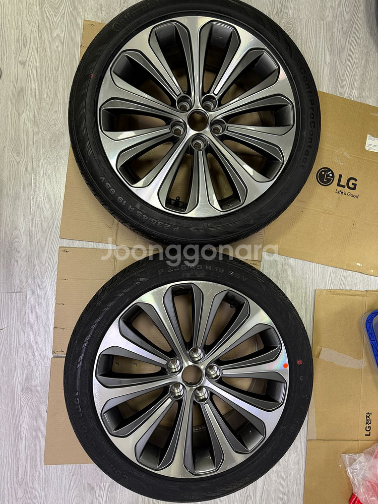 제네시스BH 오란씨 휠/타이어 235 45 19 2짝--0