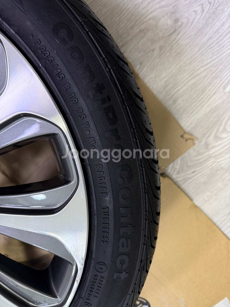 제네시스BH 오란씨 휠/타이어 235 45 19 2짝--5