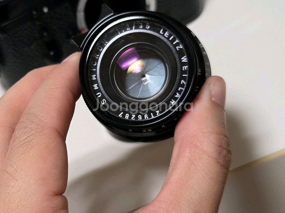 라이카 35mm f2 Summicron 8elements 8매 칸토 리페인팅 렌즈--2