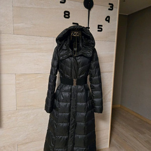 [F] 세련 밸트 여성 구스 롱패딩