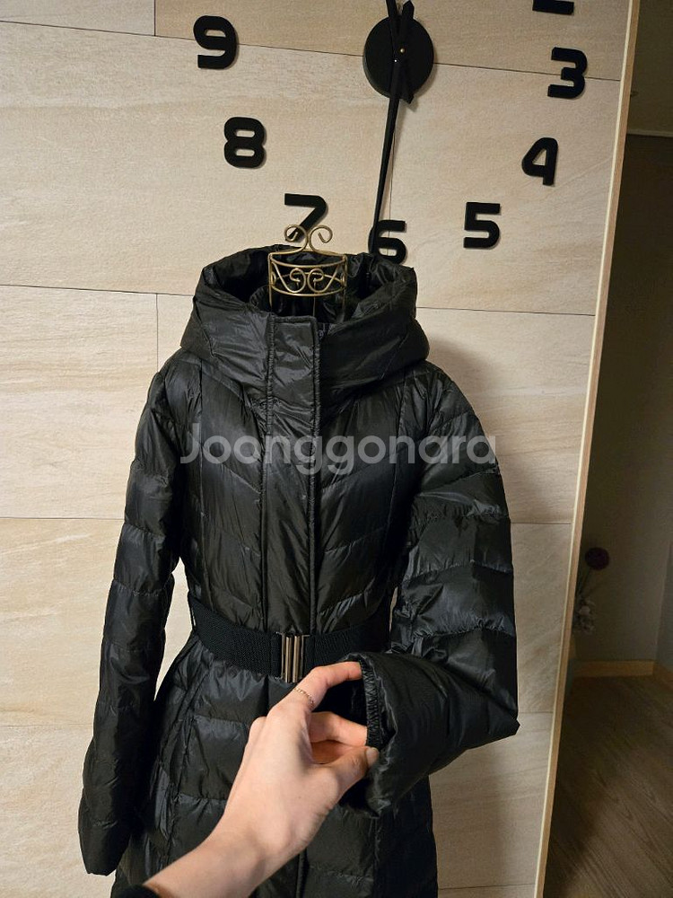 [F] 세련 밸트 여성 구스 롱패딩--3