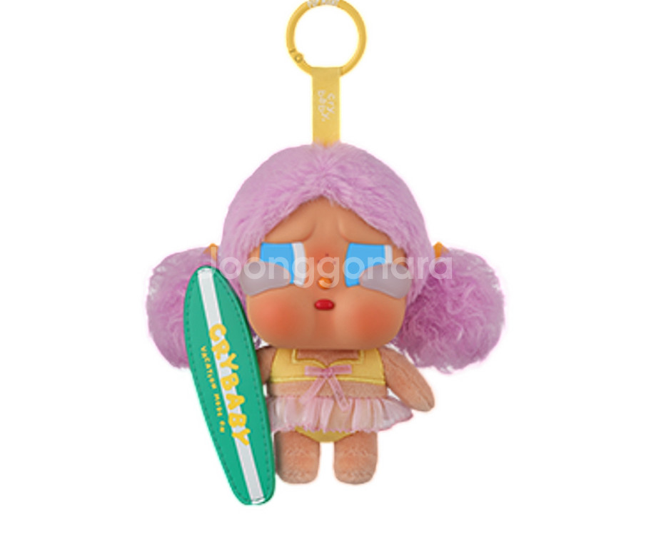팝마트 크라이베이비 휴가 일기 인형키링 함께서핑해요 새상품--0