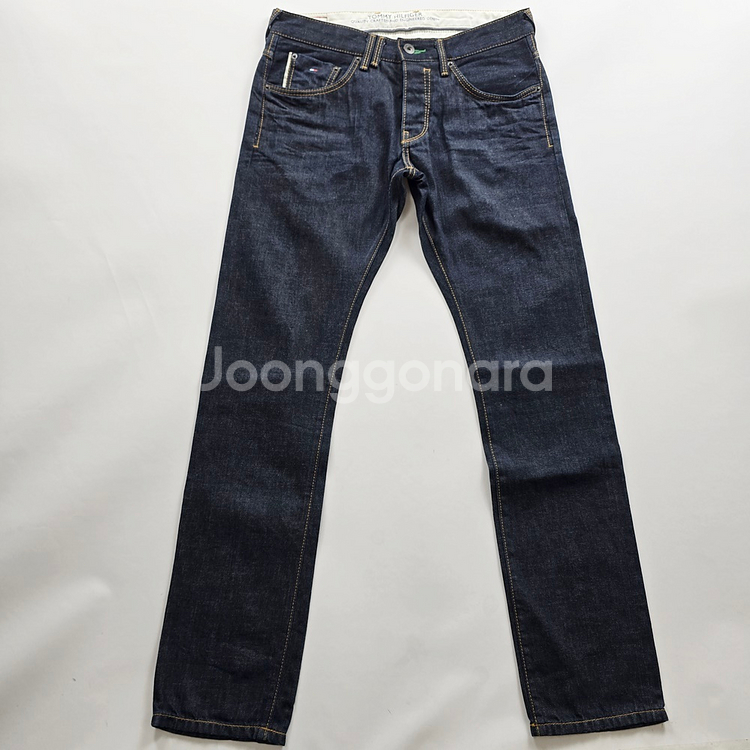 타미힐피거 청바지 진청 셀비지 사이즈30 R2776--0