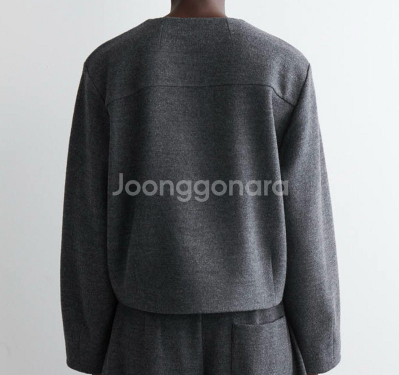 코스 COS 보일드 메리노 울 가디건 그레이--2