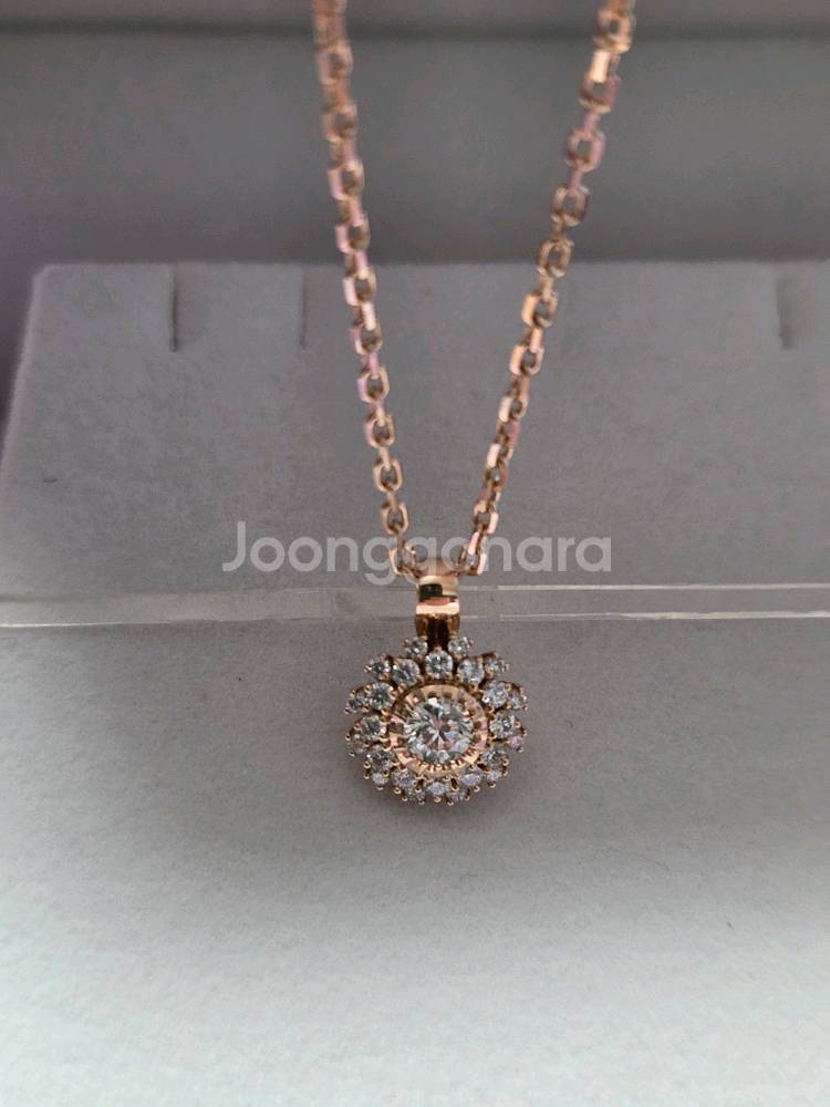 골든듀 글리터링 18k 천연다이아 2부 팬던트--5