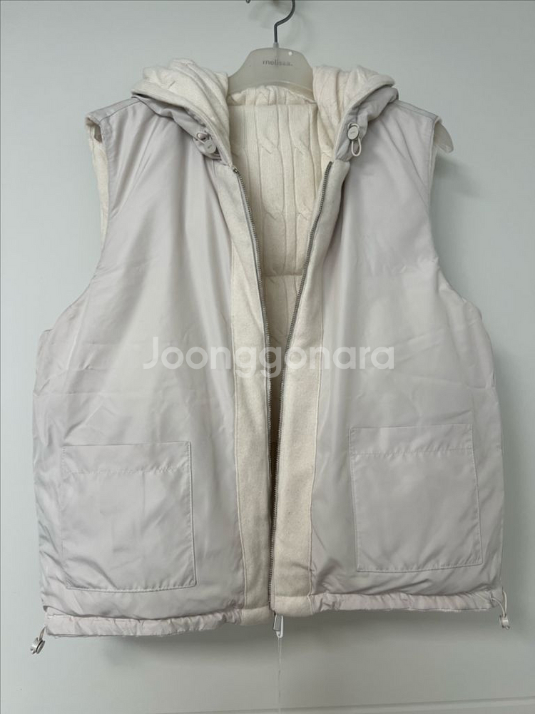 구호 리버시블 캐시미어 니트 후드 베스트 s--3