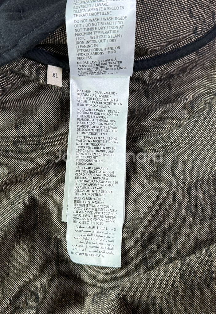 [XL] 구찌 GG 저지 코튼 자켓 블랙 카멜--8