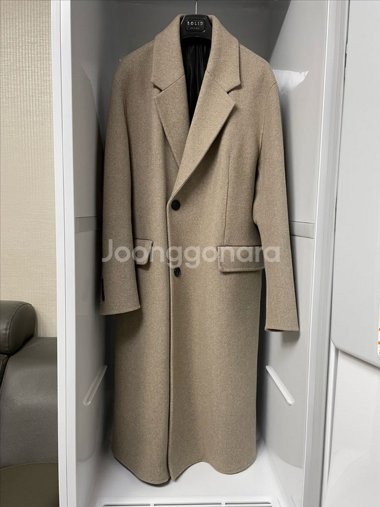 솔리드옴므 21fw 트윌 베이지 코트 50사이즈--0