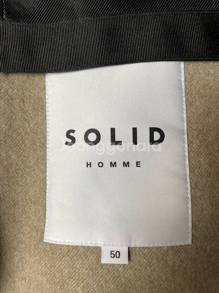 솔리드옴므 21fw 트윌 베이지 코트 50사이즈--6