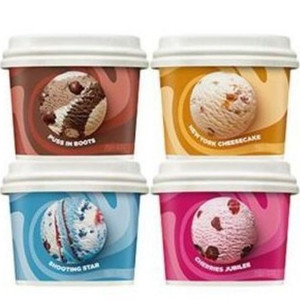 배스킨라빈스 블록팩(170ml) 4개 세트 기프티콘 교환권