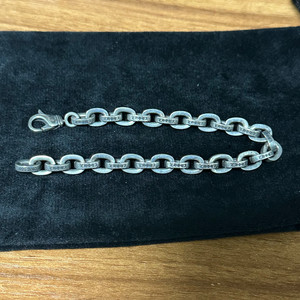크롬하츠 라지 페이퍼체인 925실버 은팔찌 20센치