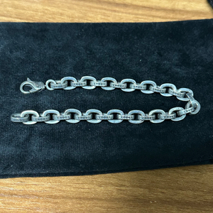 크롬하츠 라지 페이퍼체인 925실버 은팔찌 20센치