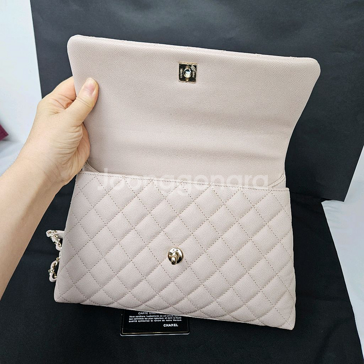 샤넬 코코핸들 미듐 캐비어--5