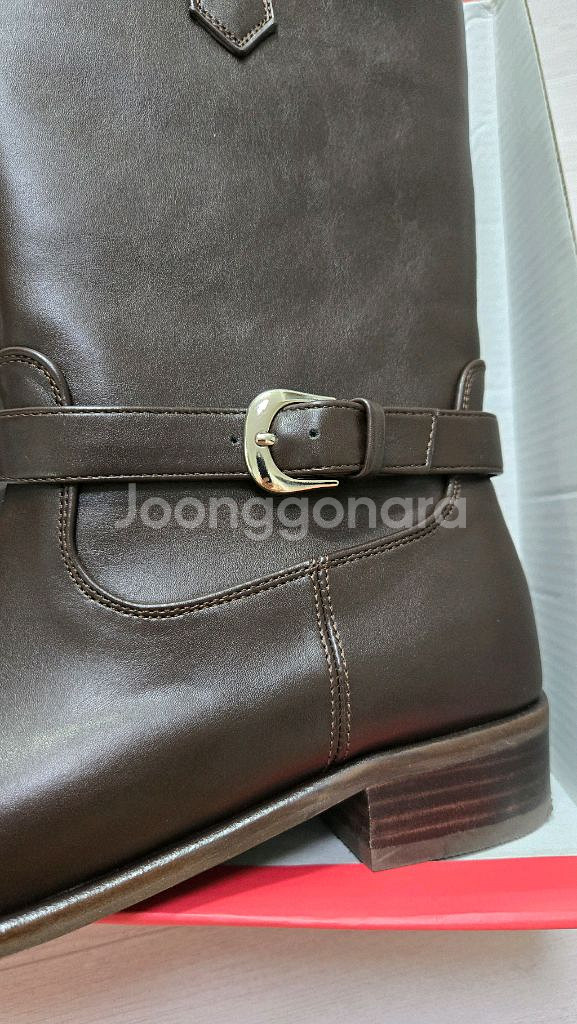 코모레비뮤지엄 소가죽 스트랩 클래식 미들부츠250 /km083--2