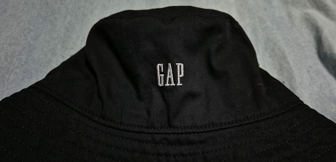 갭키즈 블랙 자수 버킷햇/벙거지 모자(10-13Y) 이미지