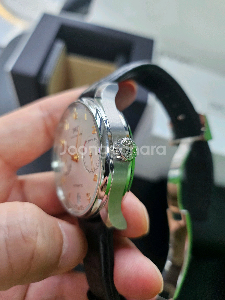 IWC 세븐데이즈 부엉이 골드핸즈--6