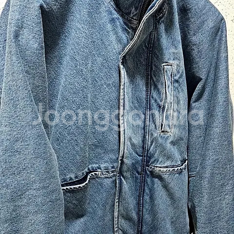M) 자라 릴렉스핏 데님 점퍼 청자켓 오버핏 상하이 에디션--2