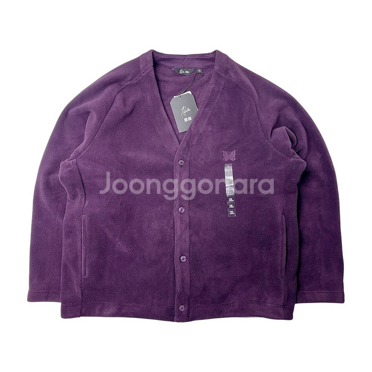 [새상품] 유니클로 니들스 후리스 가디건 퍼플 XL--1