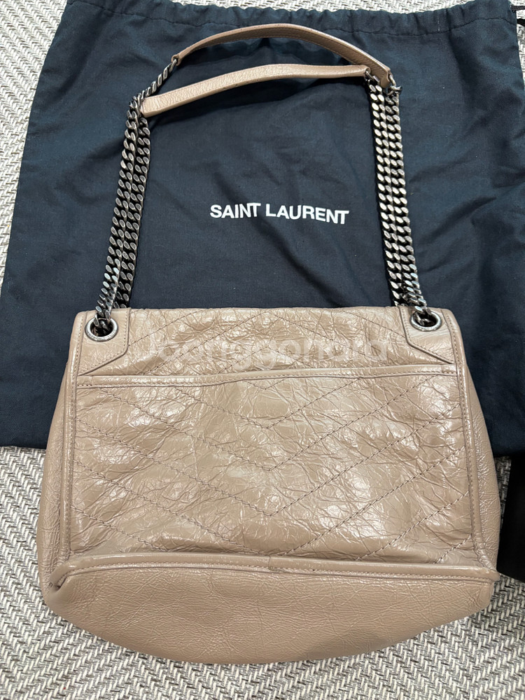 생로랑 니키백 미디움 베이지--1