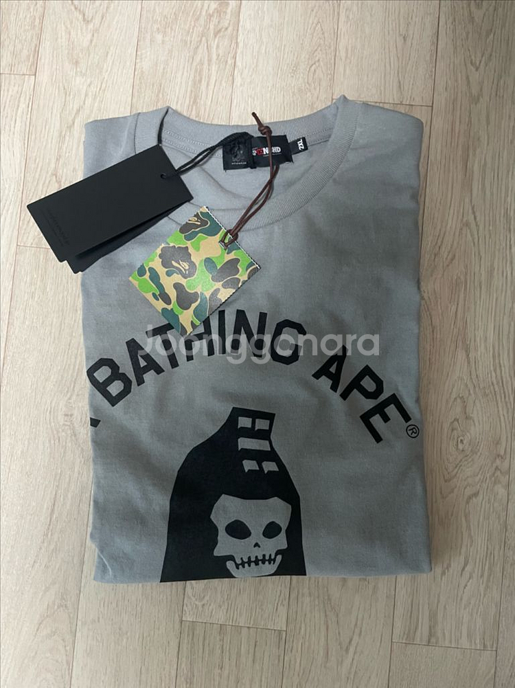 [2XL] 네이버후드x베이프 롱슬리브 그레이--2