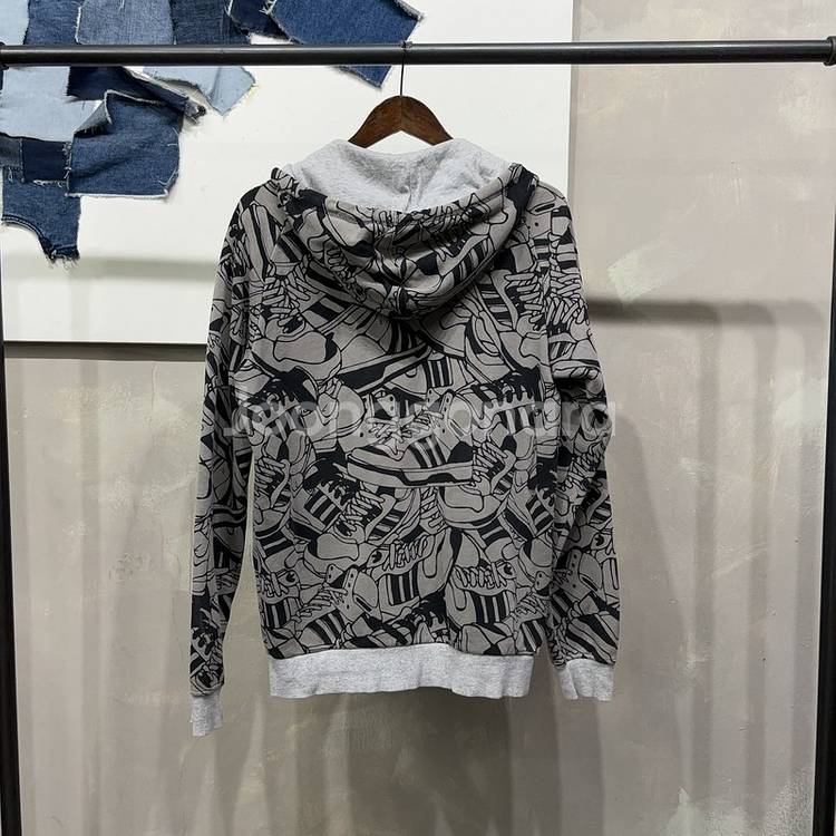 (100) 아디다스 스트릿 프린팅 기모 후드집업 자켓--3