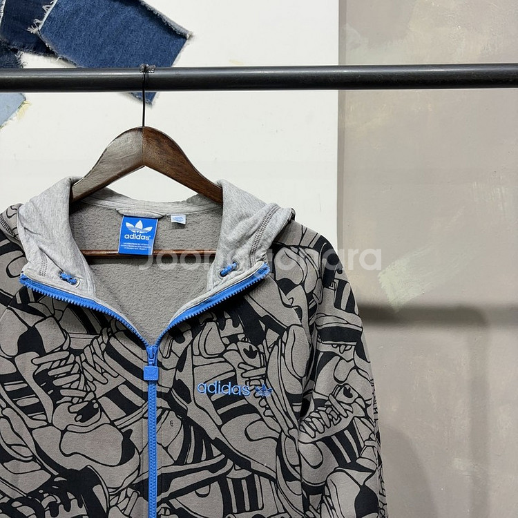 (100) 아디다스 스트릿 프린팅 기모 후드집업 자켓--2
