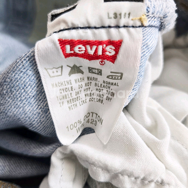 리바이스 501 청바지 연청 데님 사이즈30 R2777--5