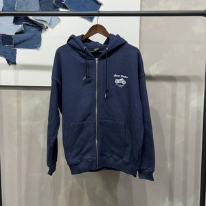 (105) 포에버21 여성 캐주얼 기모 프린팅 후드집업 자켓