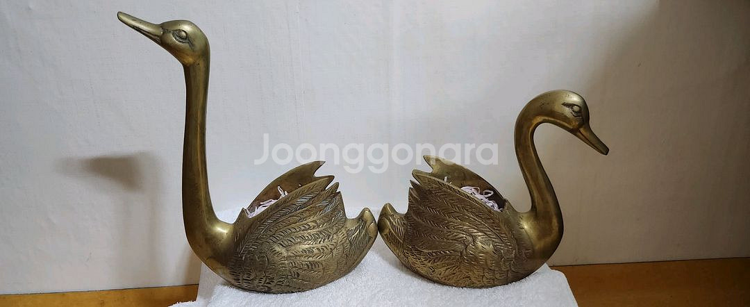 황동 백조 화분세트--1